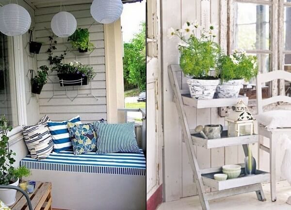 agréable jardin sur le balcon