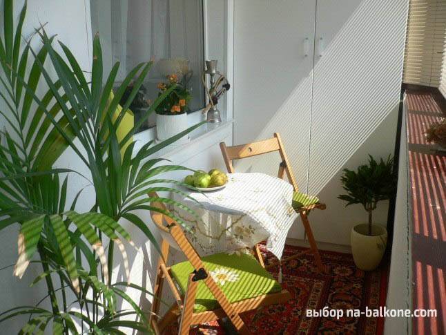 Jardin d'hiver confortable sur la loggia