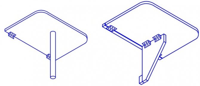 Options de fixation de la table de balcon