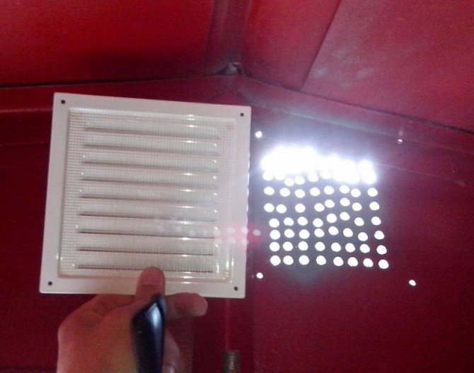 ventilation de la cave dans le garage