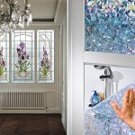 Film de vitrail sur verre à l'intérieur