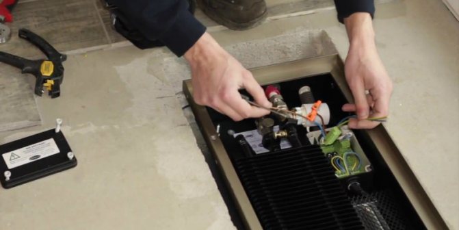 convecteur au sol, montage, installation