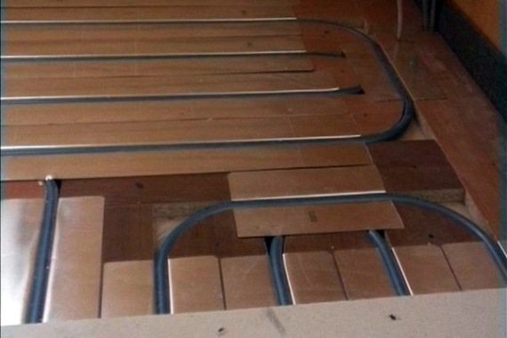 chauffage à eau avec des sols chauds