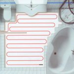 plancher chauffant à l'eau dans la salle de bain