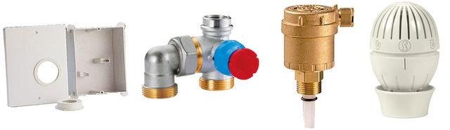 chauffage au sol à eau dans la salle de bain kit thermostatique