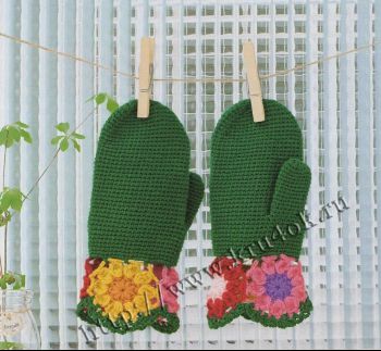 Maniques à tricoter