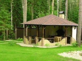 Parapluie d'échappement au-dessus du barbecue