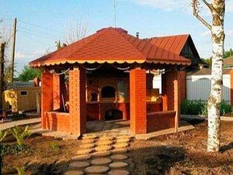 Parapluie d'échappement au-dessus du barbecue