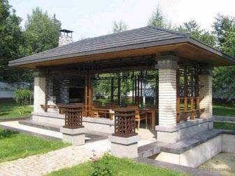 Parapluie d'échappement au-dessus du barbecue