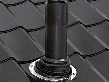 sortie de tuyau rond par pénétration de toit