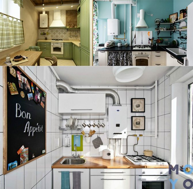 Déguiser la colonne avec un design de cuisine