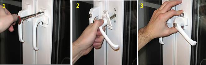 Remplacement de la poignée de la porte du balcon