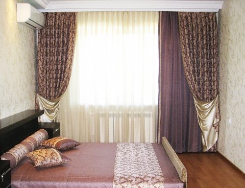 Rideaux doublés pour la chambre