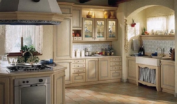 rideaux dans la cuisine