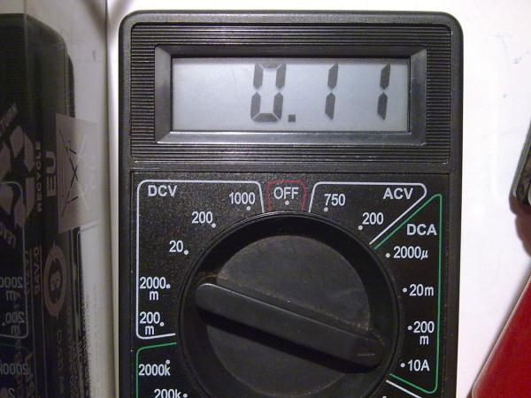 Courant de charge à la fin