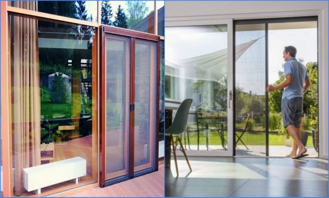 treillis de protection sur portes coulissantes